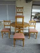 Pine circular table,