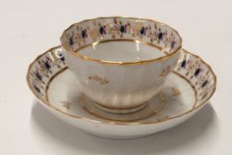 A collection of 18th / 19thC teaware including a Worcester tea bowl and saucer,