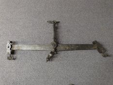 Particularly large wrought iron beam scale,