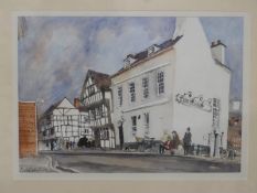 David Birtwhistle watercolour The Plough Inn, Worcester,
