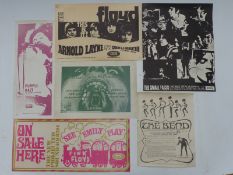 Five small format advertising posters / large format flyers for Pink Floyd See Emily Play and