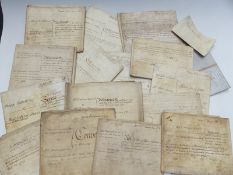 Deeds, indentures etc dating from 1789 - 1900 including Golden Square, Westminster,