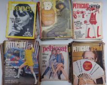 Large quantity of 1960s teen fashion and pop magazines, titles include Honey, 19,