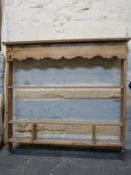 A pine display rack,