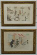 Two Boris O'Klein signed novelty dogprints,