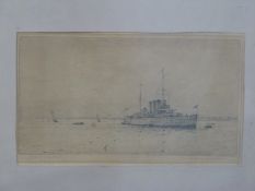 Rowland Langmaid signed etching H.M.A.S.