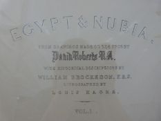 A 19thC framed lithograph entitled Egypt and Nubia from drawings made on the spot by David Roberts