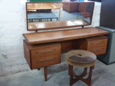 Retro G Plan dressing table with mirror back,