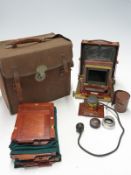 Thornton Pickard triple extension 'Imperial' half plate camera with Taylor Taylor & Hobson Cooke