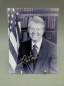 Former US President Jimmy Carter signed photograph,