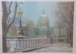 Rolf Harris artist's proof signed limited edition (6/10 AP) print London in the snow