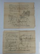 Two Victorian political handbills/broadsheets relating to Protectionism versus Free Trade for