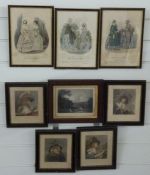 Four 19thC hand-coloured etchings of the seasons after Westal,