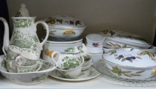 Masons tea /coffee ware in Fruit Basket pattern together with some Royal Worcester Evesham