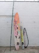 Bic LiteTEC Kevlar windsurfer, mast and sail,