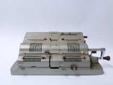 Brunsviga double mechanical calculator numbered 34-95336 to underside