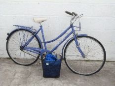 Purple Raleigh ladies' bicycle