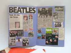 Beatles Scrapbook with period magazine cuttings with three more recent scrap books of Beatles