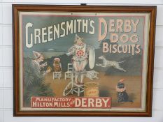 Greensmiths Derby dog biscuits framed poster,