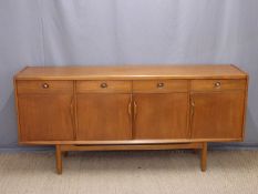Retro G-Plan style sideboard with four drawers,