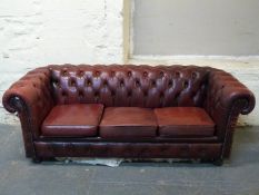 Chesterfield leather sofa,