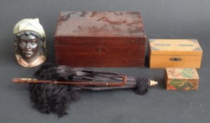 Victorian silk parasol with collapsible handle,