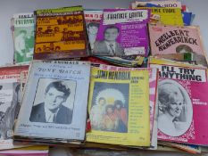 A very large collection of mainly 1960s / 70s sheet music including the Rolling Stones, Bob Dylan,