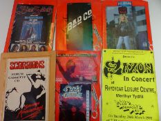 A large quantity of heavy rock scrapbooks collected into artists including Alice Cooper, AC/DC,