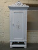 French painted pine armoire / wardrobe,