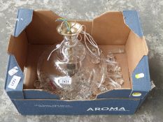 A cut glass light fitting