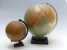Two vintage globes including Philips Challenge Globe x 2,