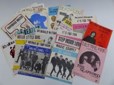 Quantity of Beatles and related sheet music to include Beatles 69, Beatles 66, World Without Love,