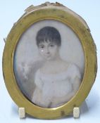 Joseph Patorini miniature Emily Bayly aged 4 1/2,