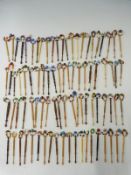 A collection of 20thC lace making bobbins including Australian examples,