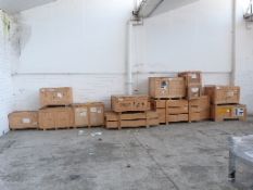 Thirteen variously sized packing crates/ pallet containers