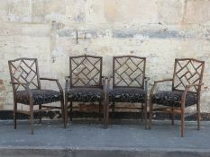 Four carver dining chairs