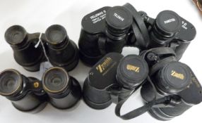 Four pairs of binoculars comprising Telemax 5 16x50,