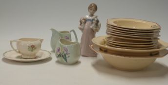 A collection of ceramics to include Royal Doulton dessert dishes, Susie Cooper 'Parrot Tulip' E2396,