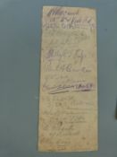 WWI ephemera including typed Army Turkish Front 