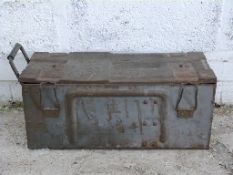 WWII metal ammunition box marked PS9 II MMOR 1940,