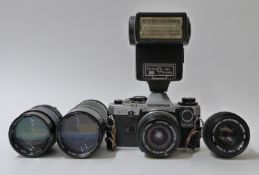 Olympus OMIO SLR camera with 1:3.5 f=28mm lens, Optomax 1:5.