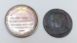 Prize medal awarded by Minchinhampton National Schools,