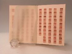A stockbook of GB penny red star stamps arranged in sheet letter order
