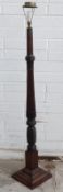 Mahogany standard lamp