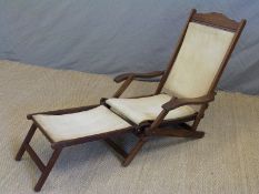 A 19thC mahogany campaign day bed,