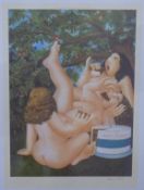 Beryl Cook pencil signed print 'The Birthday Cake', 56 x 40cm,