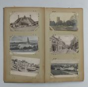 An album of early 20thC postcards to include Padstow, Jersey, Wadebridge, Holsworthy,