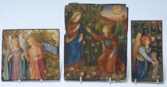 [Pre-Raphaelite] Three original ink and watercolour drawings (c1890) in the manner of Arthur Gaskin