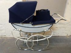 Marmet vintage pram with Robotham Leicester supplier's decal, with hood and handbrake,