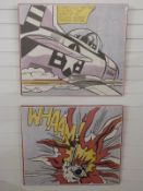 Roy Lichtenstein Tate Gallery poster prints of Wham! and I Pressed The Fire Control....